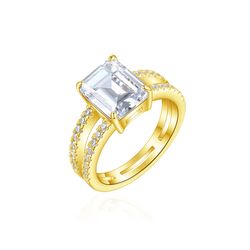 OLIVIE Stříbrný prsten VIVIEN GOLD 8448 