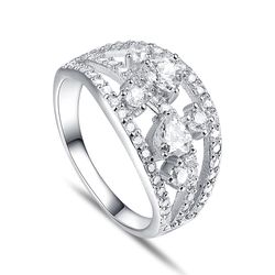 OLIVIE Stříbrný široký prsten CHLOE 4256 